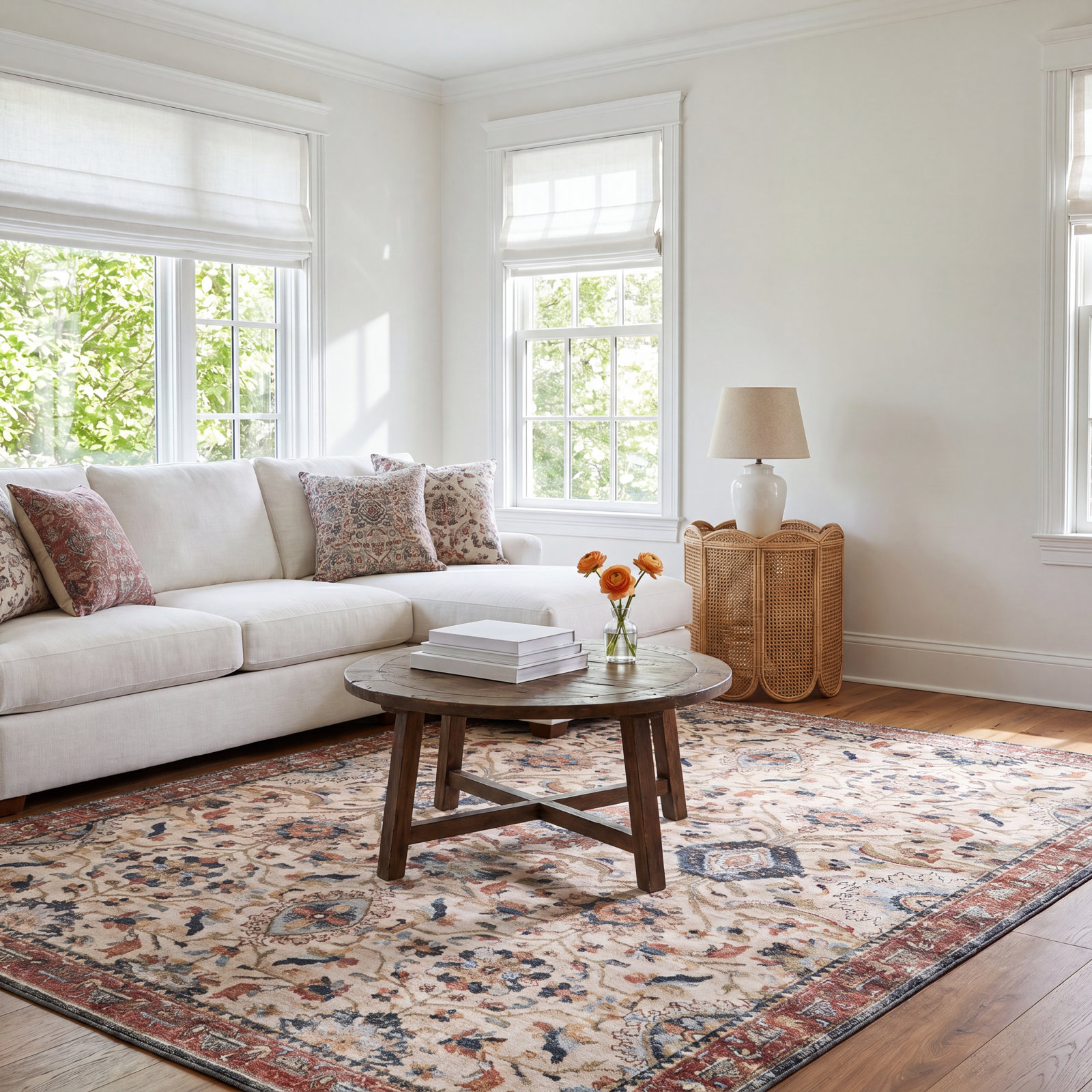 Rockett Traditional Medallion Area Rug, Rectangle 5' x 7'6"