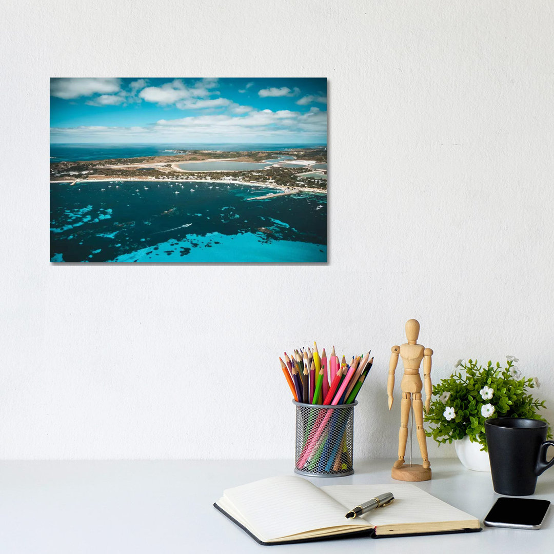Turquoise Bay With Boats by James Vodicka - Wrapped Canvas Gallery-Wrapped Canvas Giclée