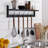 Wall-Mounted Shelf with Hooks-725698684