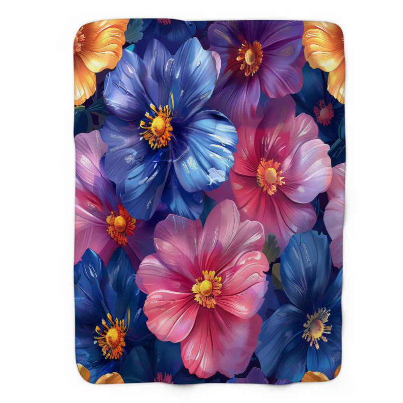 Vivid Cosmos - couverture en sherpa de qualité supérieure 1 pièce, Grand lit