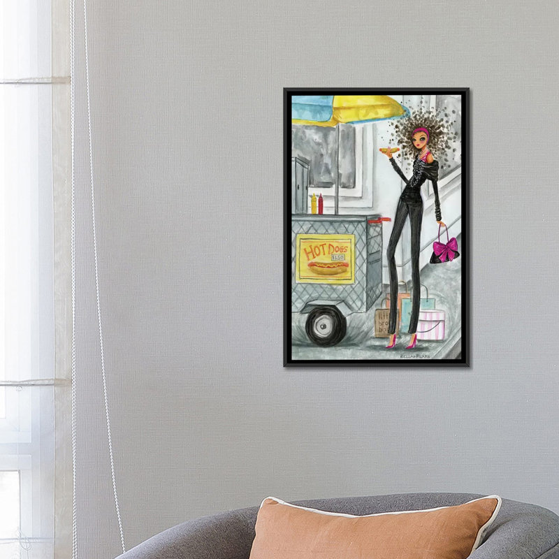 « très chaud dog », reproduction d’art sur toile, H 26 po x l 18 po x P 1,5 po, Toile avec cadre noir