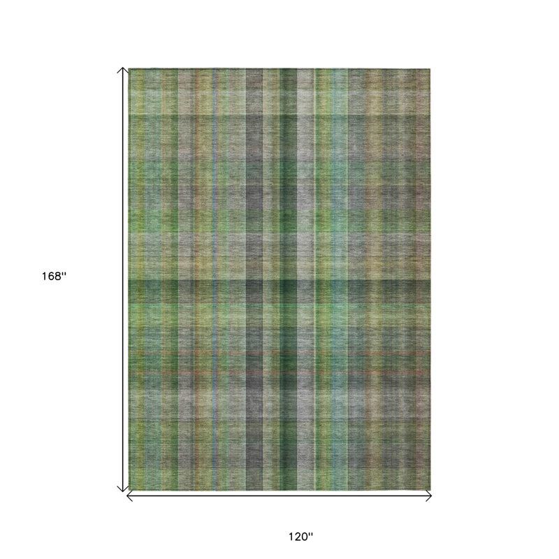Tapis intérieur lavable antidérapant 9 pi x 12 pi vert 9 pi x 12 pi, Rectangle 10' X 14'