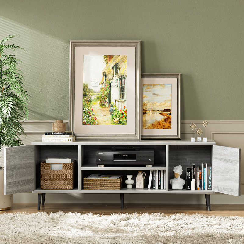 Aronoff 58'' Media Console for TVs up to 65", Slate Gray