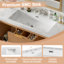 Meuble-lavabo moderne simple 47,24 pouces (doit inclure le meuble-lavabo et le lavabo), armoire en bois aggloméré, rangement mural