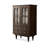 Dark-coffee Solid Wood + Glass Display Cases
