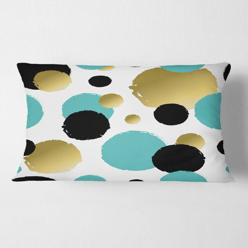 Coussins dorés et bleus - Mid-Century Modern