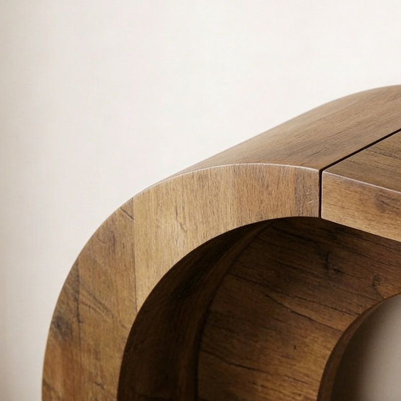 Console Modern Minimalist Art Design, H 31,5 po x l 55,12 po x P 13,78 po, Bois naturel