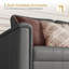 Canapé modulaire surdimensionné en similicuir pour salon, canapé convertible modulaire en U avec rangement et repose-pieds de 10 places, largeur de 145 pouces-619060348