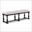 Mobilier de salle à manger rembourré en tissu foncé à hauteur de comptoir 1pc