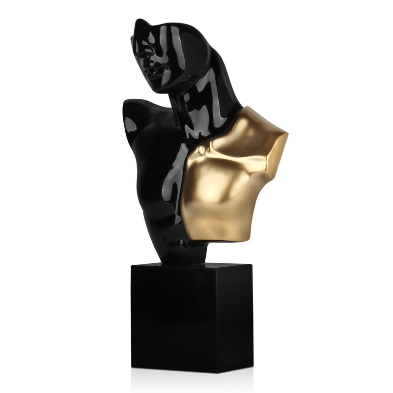 People Statue, Gold/Black
