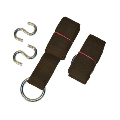 6" Black Hammock Tree Hanging Kit