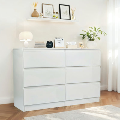Modern Bedroom 6 Drawer Dresser