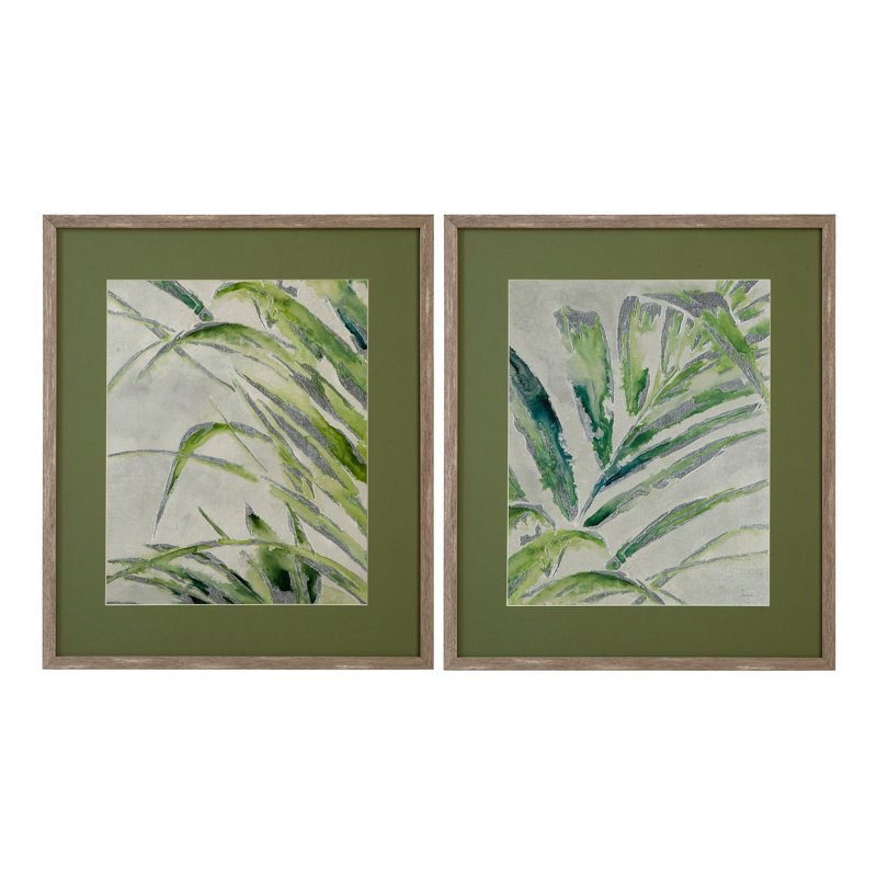 Palmera Verde Framed Print Set of 2