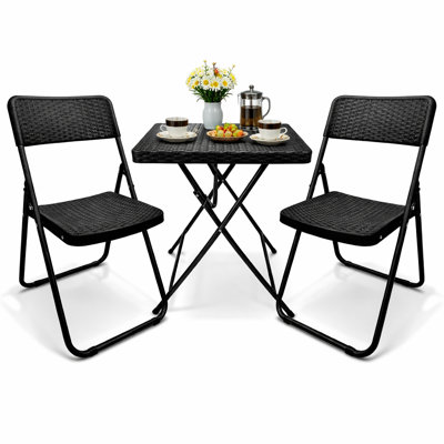 SUNMER Rattan 3-piece Bistro Set