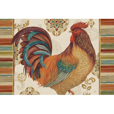 «Rooster Rainbow IVA» par Daphne Brissonnet, impression sur toile tendue