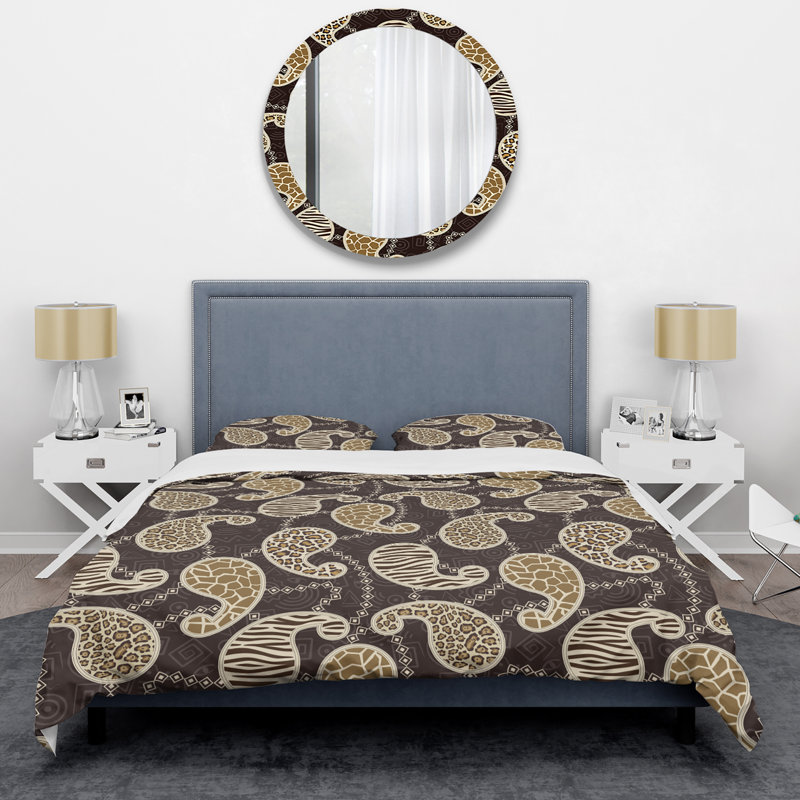 Ensemble de housse de couette Animal Skin Paisley - polyester en microfibre