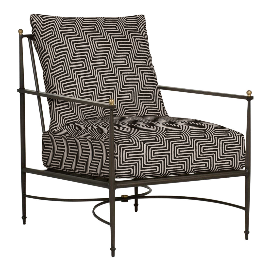 Roma Sunbrella® Patio Lounge Chair, No Welt, Perigold Key Figure Onyx