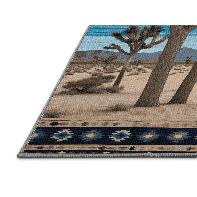 Tapis lavable à motif de sapin Joshua, Tapis de couloir 2 pi x 4 pi