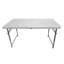 Table pliante à hauteur réglable en granit blanc Techni Home 4 pi avec poignée facile à transporter-121068800