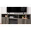 Console de meuble télé avec chauffeur, lumière DEL, armoires, tablettes Ambrose