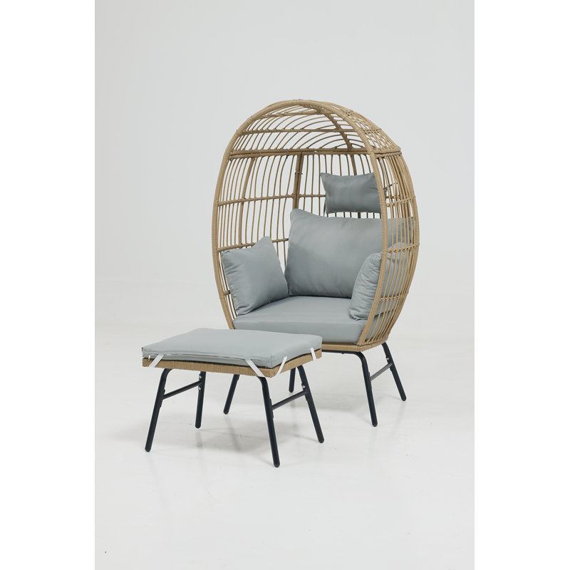 Codrey 1 Person Egg Chair, Gray