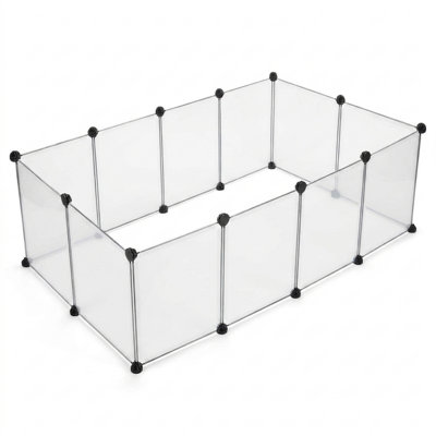 47.2" Small Pet Playpen with Transparent Panels
