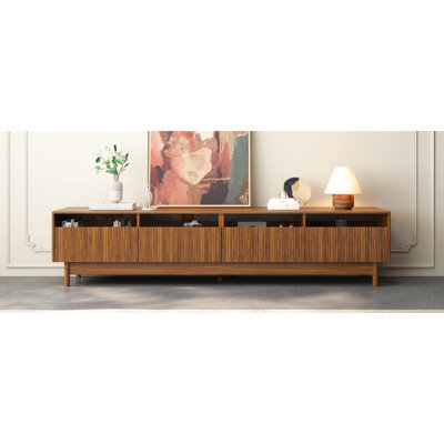 Meuble télé et meuble télé moderne, grande console en bois avec rangement pour le salon