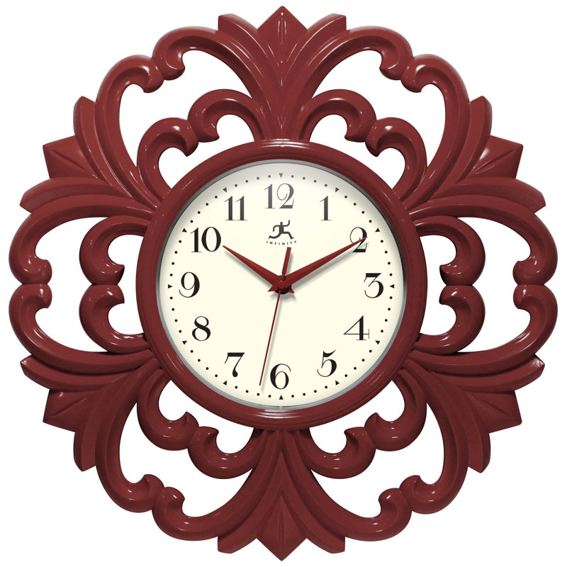 Horloge murale 15,5 po Siebeld, Rouge