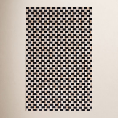 Mahsa Cowhide Geometric Indoor Rug