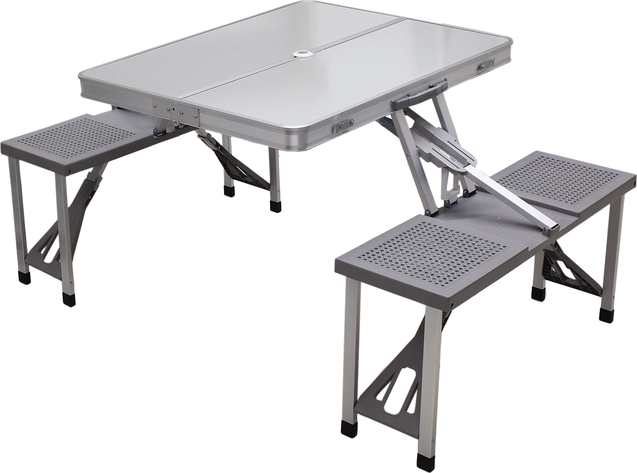 Arlmont & Co. Aluminum Folding Picnic Table - Camping Table - Outdoor ...