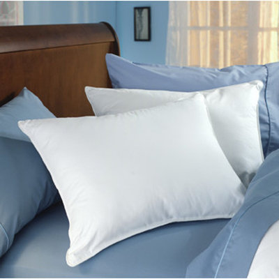Alwyn Home 50% White Goose Down + 50% White Goose Feather Contour Bed Pillows Set Of 2 - Hypoallergenic, Hotel Quality, Best For Back & Side Sleeping 300 TC Cotton Shell (Queen)
