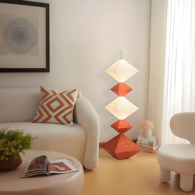 Lampe sur pied géométrique minimaliste, lumière ambiante de qualité supérieure pour canapé de salon
