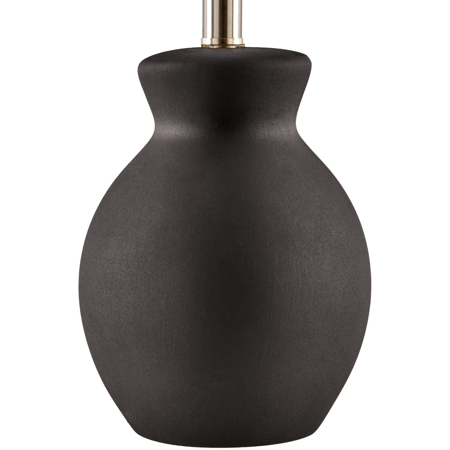 Momsen Scallop Ceramic Table Lamp, 15"H x 8"W x 8"D, Natural, Black