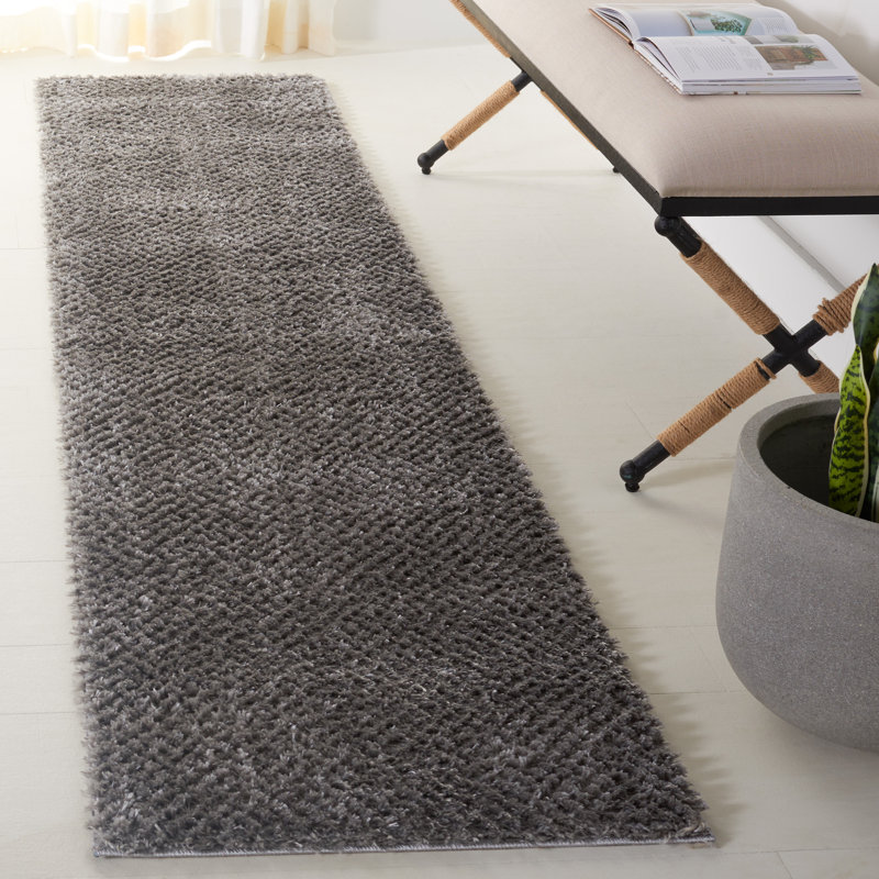 Ubertina Penelope Shag Performance Solid Color Rug, Runner 2' x 8'