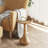 Rustic Pedestal Round End Table