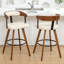 Swivel Upholstered Counter Stool-327901949-327901950