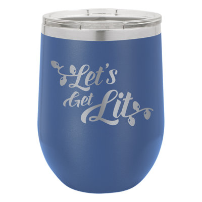 Let 's Get Lit Bleu isolé sans pied et couvercle