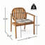 Fauteuil de patio extérieur en bois d'acacia