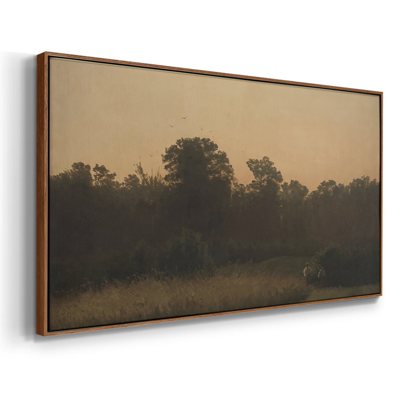 Série paysage - CDLXVI - Toile tendue avec châssis encadré - Prêt à être accroché, H 21 po x l 41 po, Blanc