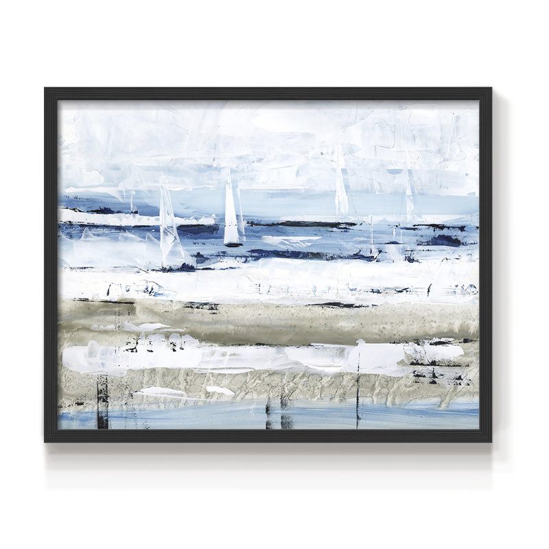 «Sea Gaze I», reproduction encadrée, H 8 po x l 10 po, Noir, noir, noir, noir