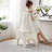 Modern Boucle Upholstered Ottoman, Shoe Changing Stool, Makeup Stool-1295232617
