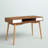 Aaron Two Drawer Mid-Century Modern Open Shelf Wooden Desk-59137468