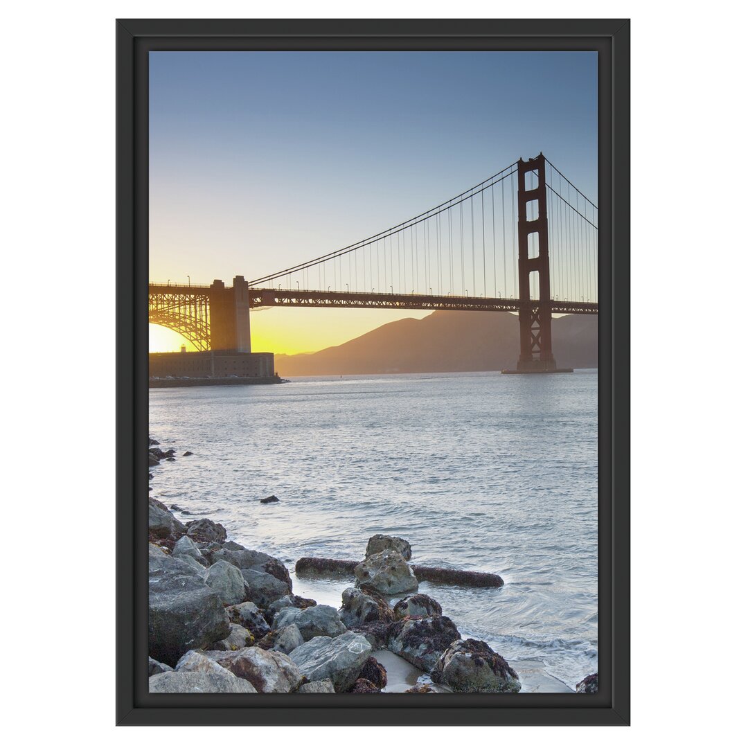 Gerahmtes Wandbild Imposante Golden Gate Bridge