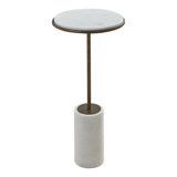 Short Cored Marble Table-Bronze
