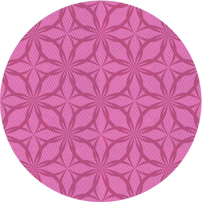 Geometric Indoor Rug, Round 5'