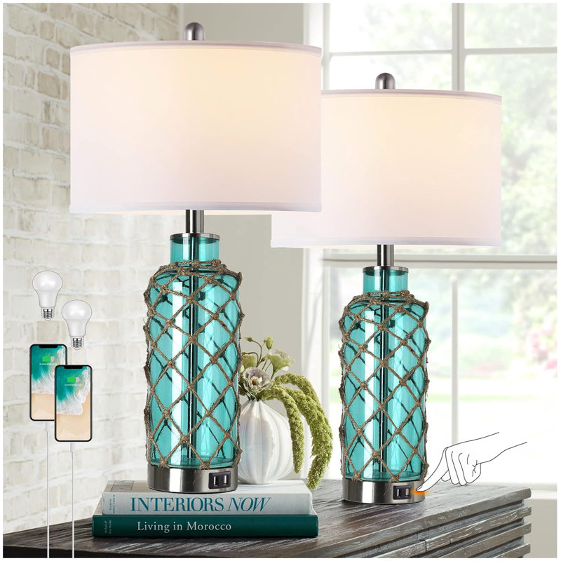 Ensemble de 2 lampes de table Cottage Nautical Accent