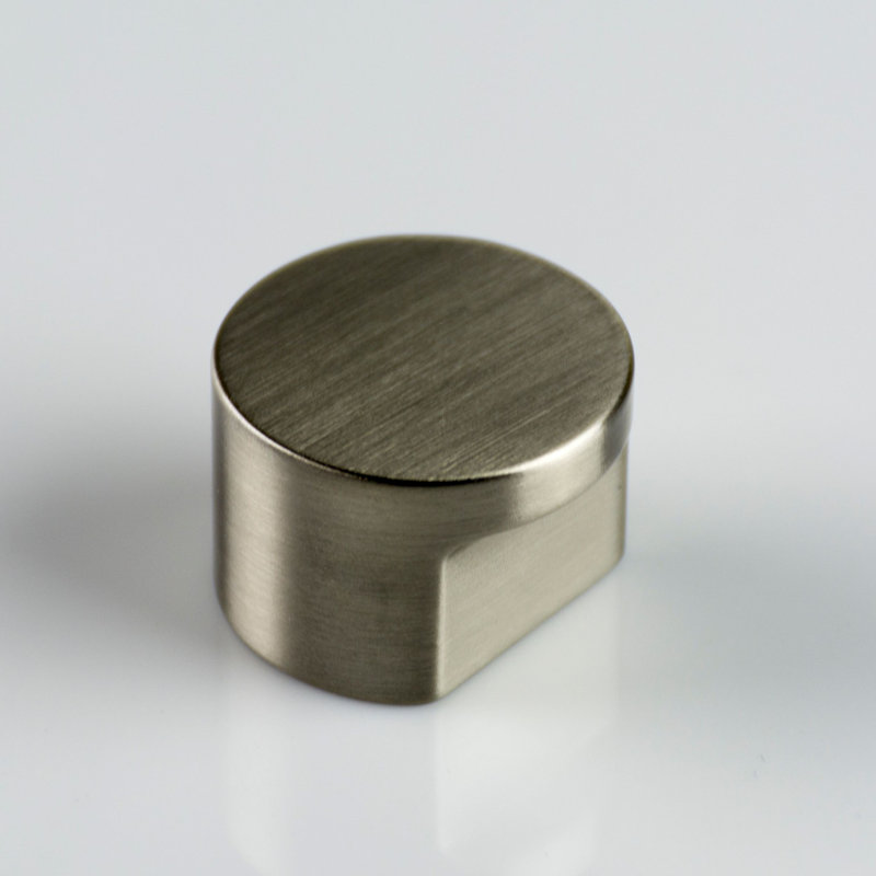 Poignée cylindrique de diamètre 1 po Radio, Nickel brossé