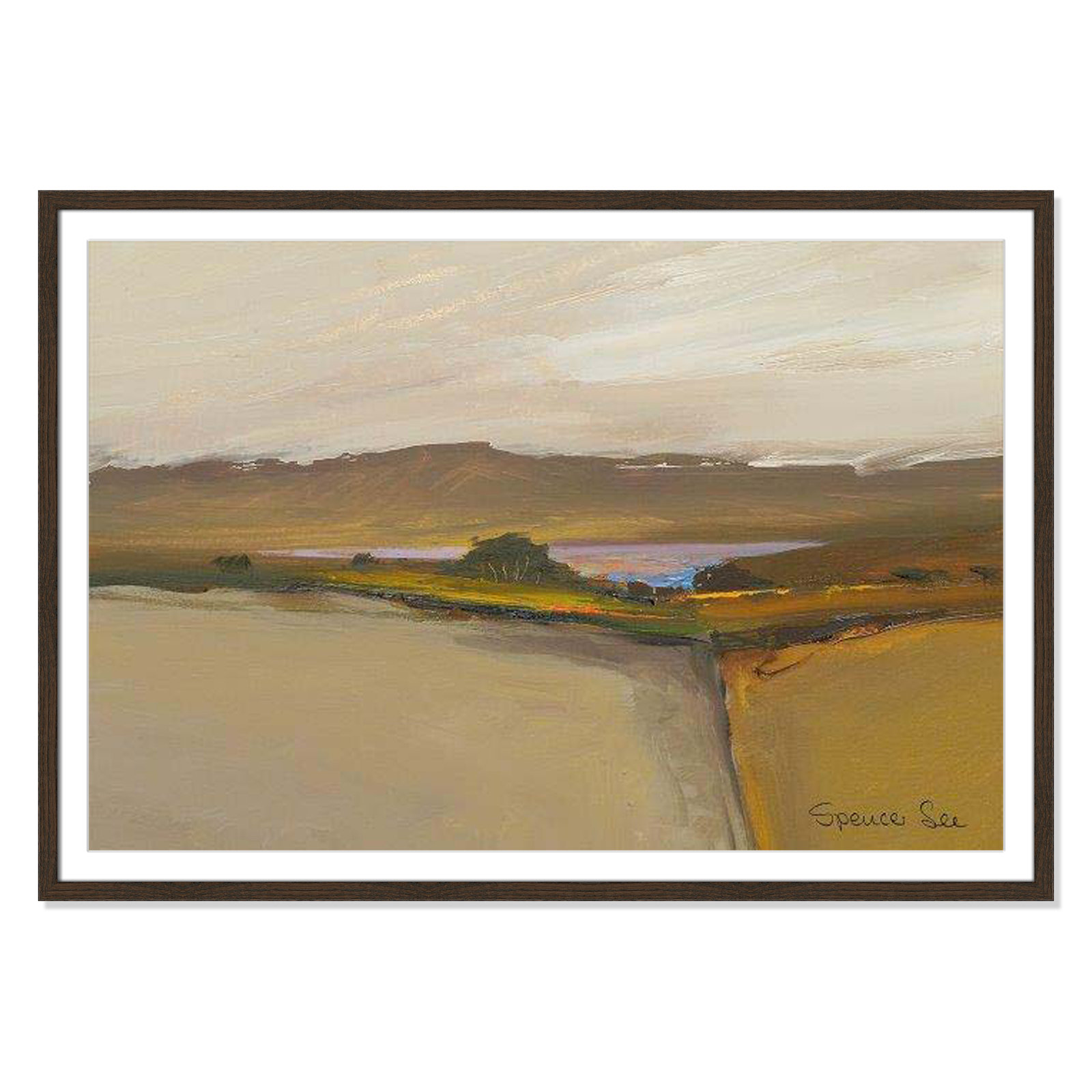Rialta IV Print, 29.5" H x 41.5" W x 0.75" D, Walnut Framed