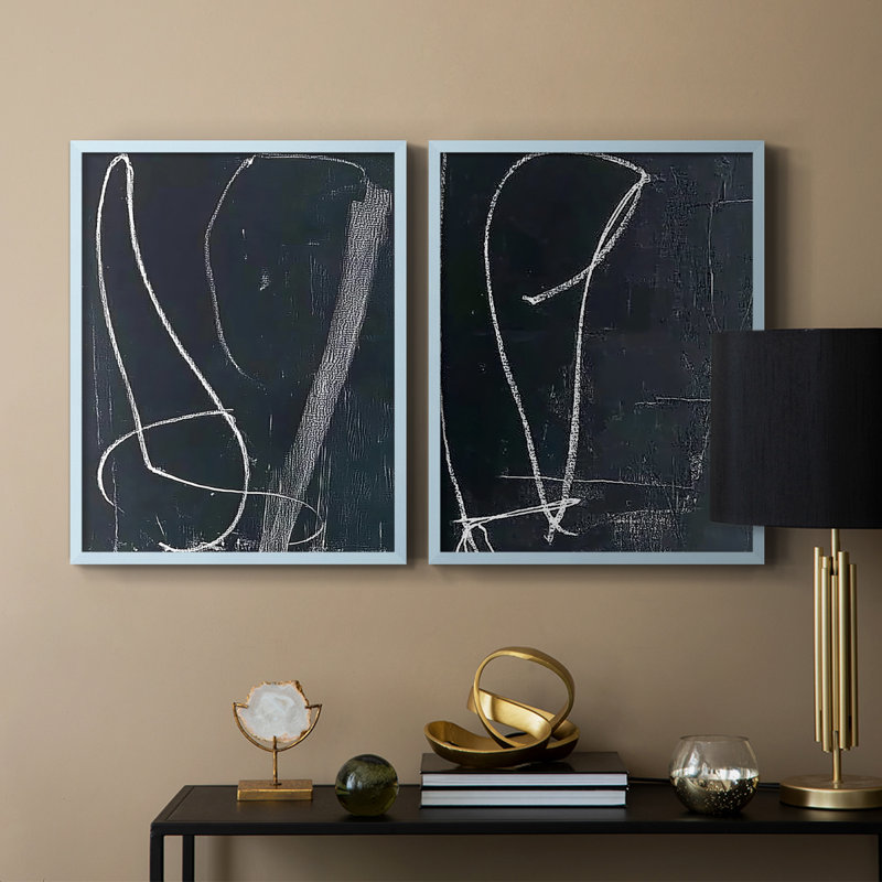 Série ABSTRACT DCVII - Reproduction encadrée de qualité supérieure - prête à être accrochée - aucun clou requis - aucun clou requis