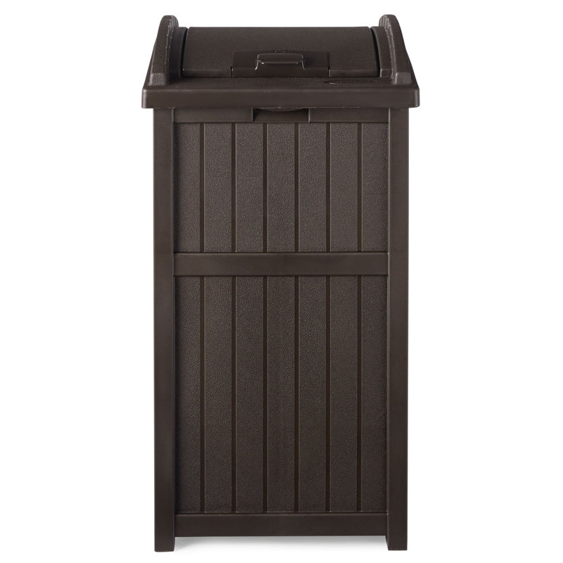Suncast 30 Gallon Manual Lift Trash Hideaway Container & Reviews | Wayfair